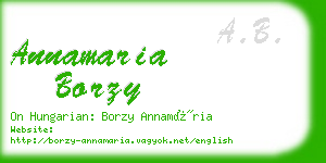 annamaria borzy business card